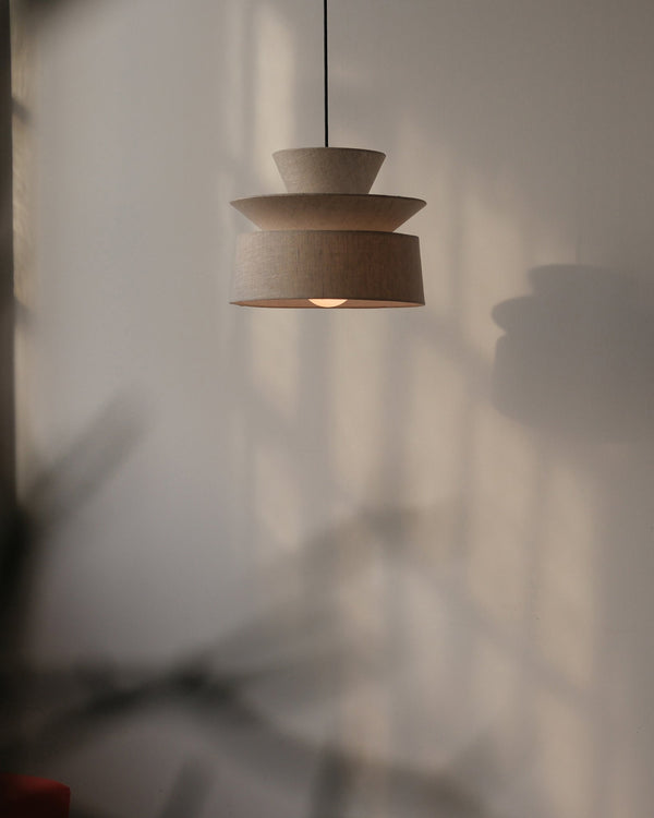 Tiered Organic Cotton Pendant Lamp