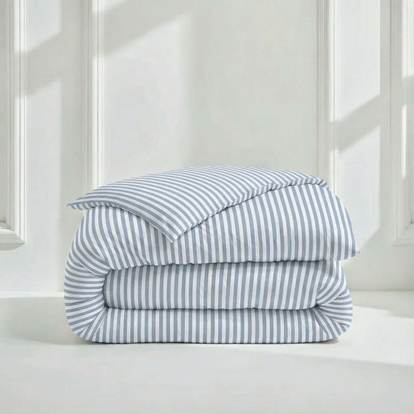 Sateen Cotton Stripe Duvet Cover