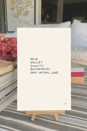 Illustrated Typographic Wall Print