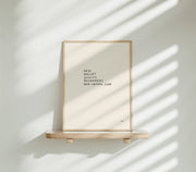Illustrated Typographic Wall Print