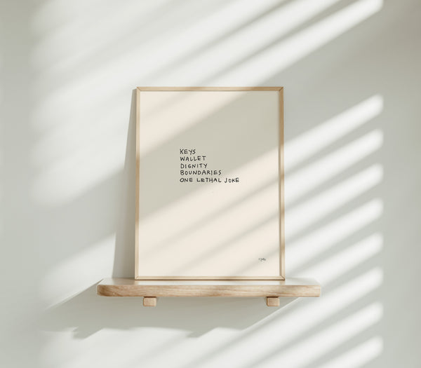 Illustrated Typographic Wall Print