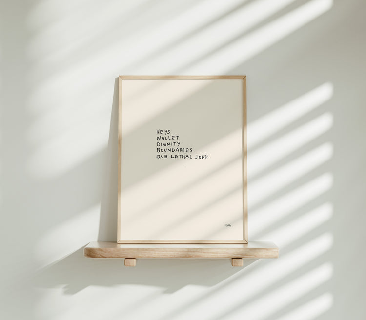 Illustrated Typographic Wall Print