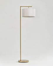 Metal Arm Drum Shade Floor Lamp
