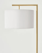 Metal Arm Drum Shade Floor Lamp