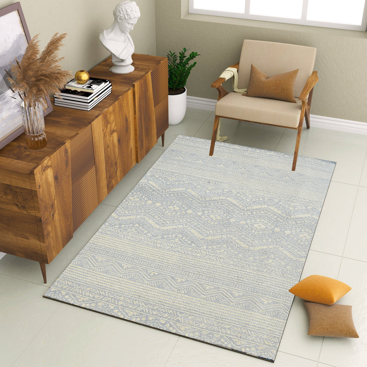 The rug that quiets a room without trying