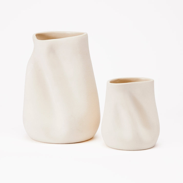 Sculpted Matte Ceramic Vase