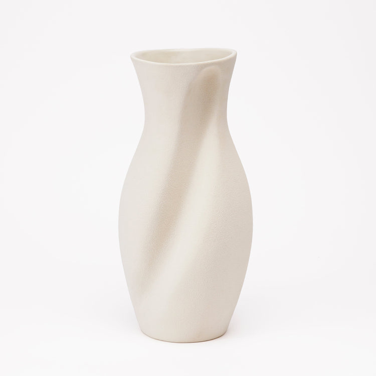 Twisted Unglazed Ceramic Vase