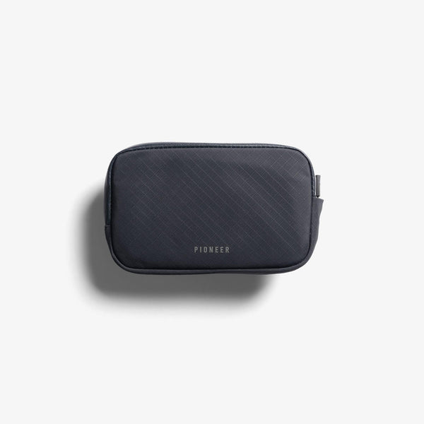 Water-Resistant Grid-Weave Zip Pouch
