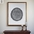 Hand-Pressed Ash Tree Ring Print — Hand-pressed tree ring art from a fallen New Hampshire ash, 18x24