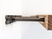 Floating Corner Shelf with Cord Grommet