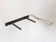 Floating Corner Shelf with Cord Grommet