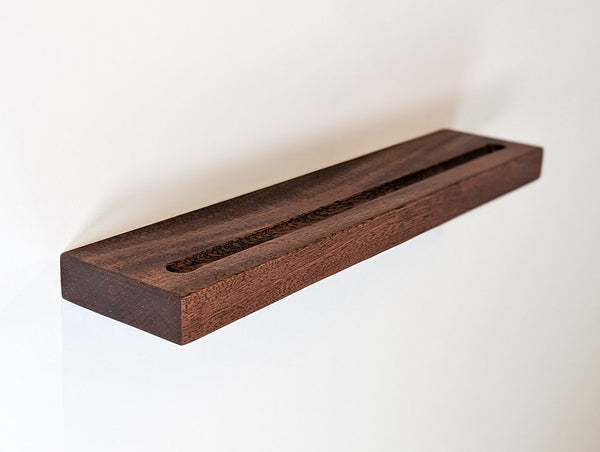 Mahogany Floating Vinyl Record Shelf