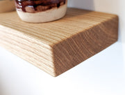 Thick Wood-Grain Floating Shelf
