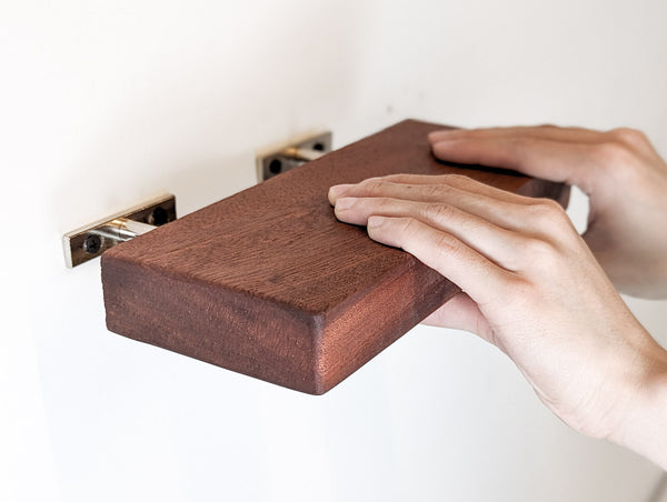 Thick Hardwood Floating Wall Shelf