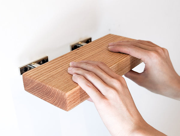 Thick Wood-Grain Floating Shelf