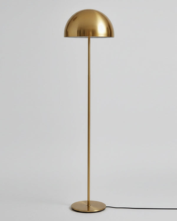 Mirror-Polished Chrome Dome Floor Lamp