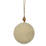 Jute Wrapped Wood Bead Ornament Set