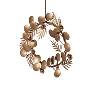 Brass Iron Wreath Ornaments, Set of 4