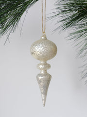 Glass Finial Ornament Set of Four
