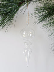 Glass Finial Ornament Set of Four