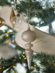 Glass Finial Ornament Set of Four