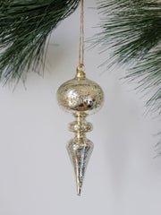 Glass Finial Ornament Set of Four