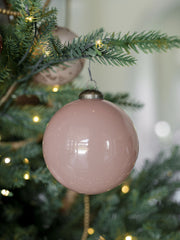 Vintage Rose Glass Ornament Set