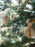Clear Glass Ball Ornaments, Set of 6
