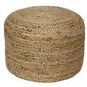 Braided Jute Round Ottoman Pouf