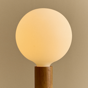 Oak Knuckle Table Lamp with Sphere IV LED Bulb