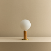 Oak Knuckle Table Lamp with Sphere IV LED Bulb