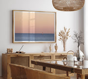 Ocean Sunset Sailboat Photography Print
