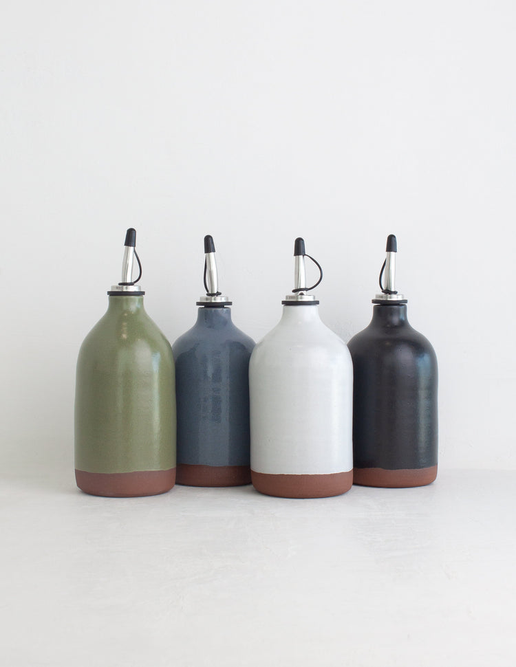 Glazed Ceramic Oil Cruet