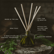 Let It Snow Olive Glass Reed Diffuser, 3.5 oz