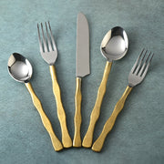 Hammered Handle Flatware Place Setting
