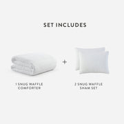 Waffle-Texture Comforter and Sham Bundle