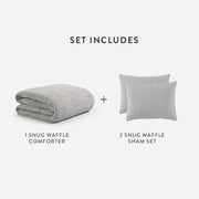 Waffle-Texture Comforter and Sham Bundle