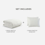 Waffle-Texture Comforter and Sham Bundle