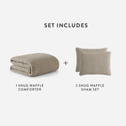 Waffle-Texture Comforter and Sham Bundle