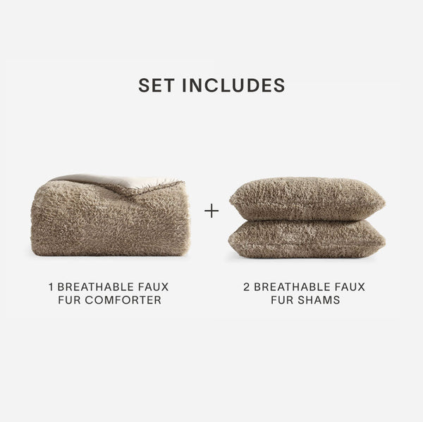 Faux Fur Comforter and Sham Bundle – bundle (view 3) | Roost & Roam