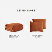 Waffle-Texture Comforter and Sham Bundle