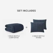 Waffle-Texture Comforter and Sham Bundle