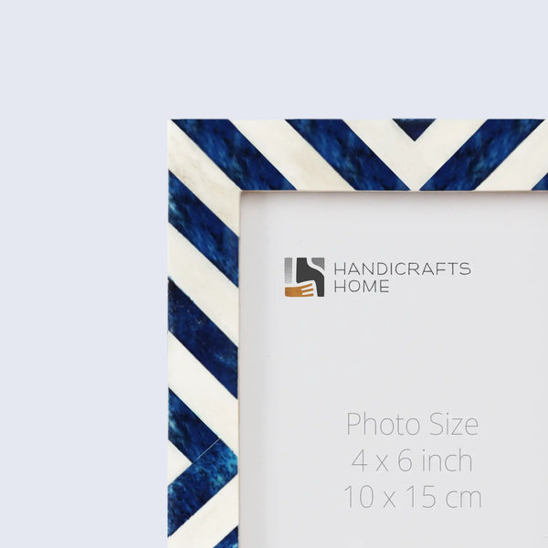 Chevron Bone Inlay Picture Frame