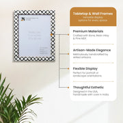 Bone Inlay Moroccan Pattern Picture Frame