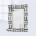 Grey Bone Inlay Grid Picture Frame