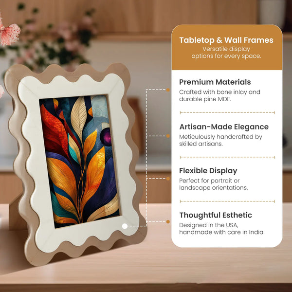 Scalloped Resin Inlay Picture Frame