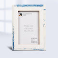 White Blue Resin Inlay Picture Frame