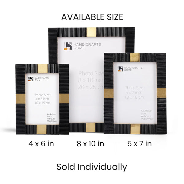 Resin Brass Inlay Picture Frame