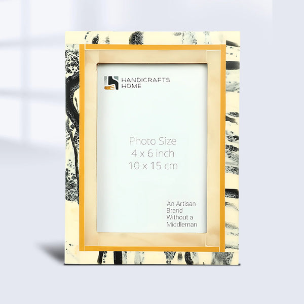 Abstract Ink Resin Inlay Picture Frame