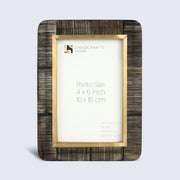 Horn Inlay Brass Picture Frame